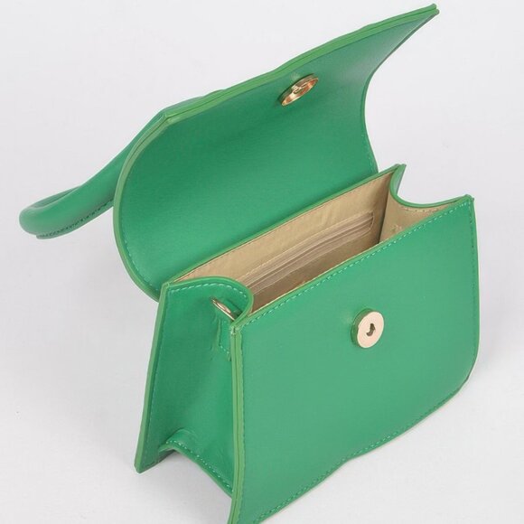 Faux Leather Top Handle Bag - Picture 3 of 4